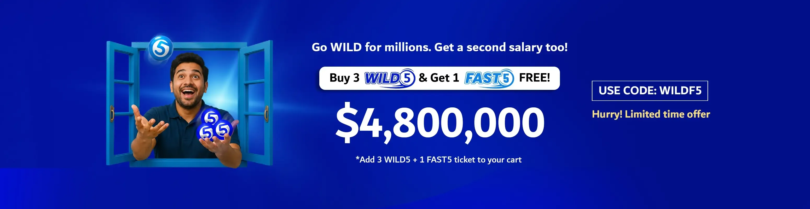 BUY 3 WILD5 GET 1 FAST5 FREE